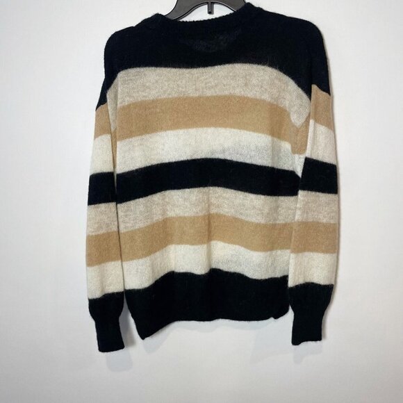 Summum Woman Alpaca Striped Pullover Sweater Multi Size XS Long Sleeve Knitted - Picture 3 of 8